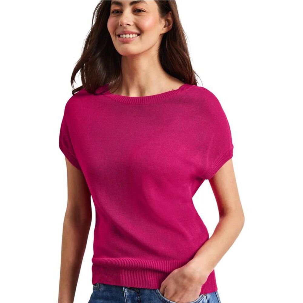 Street One Pink Viscose Sleeveles Women's Sweater